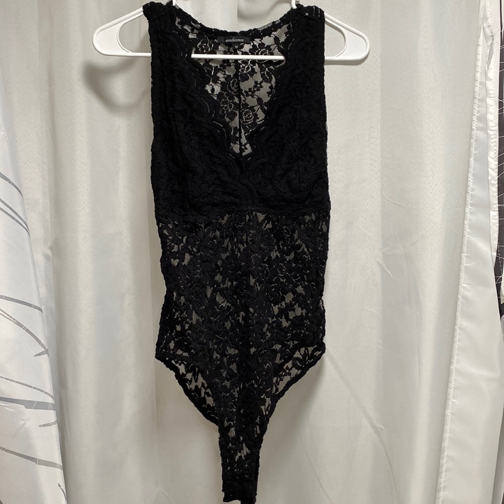Black lace bodysuit